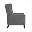 Fauteuils inclinables, fauteuil inclinable moderne à oreilles avec table d'appoint pliable et amp; Ports USB, polyester gris clair | Cadre en bois massif-123110054
