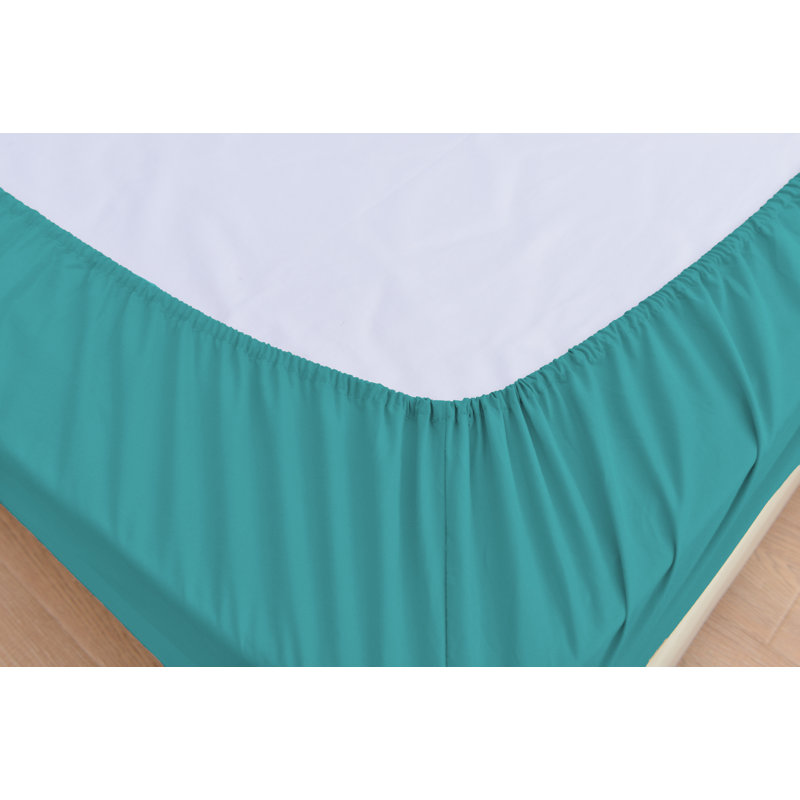 Ensemble de draps en rayonne de bambou, Simple, Sarcelle