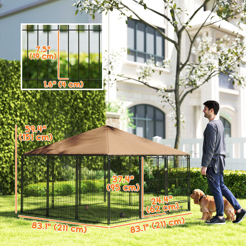 Dog Kennel, 60"" H x 82.8"" W x 82.8"" D