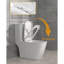Toilette une pièce à double chasse en céramique 16,5 pouces 1,1 / 1,6GPF à jupe avec siphon pour salle de bain