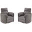 Fauteuil inclinable pivotant de 40 po en cuir véritable Bre-98175018