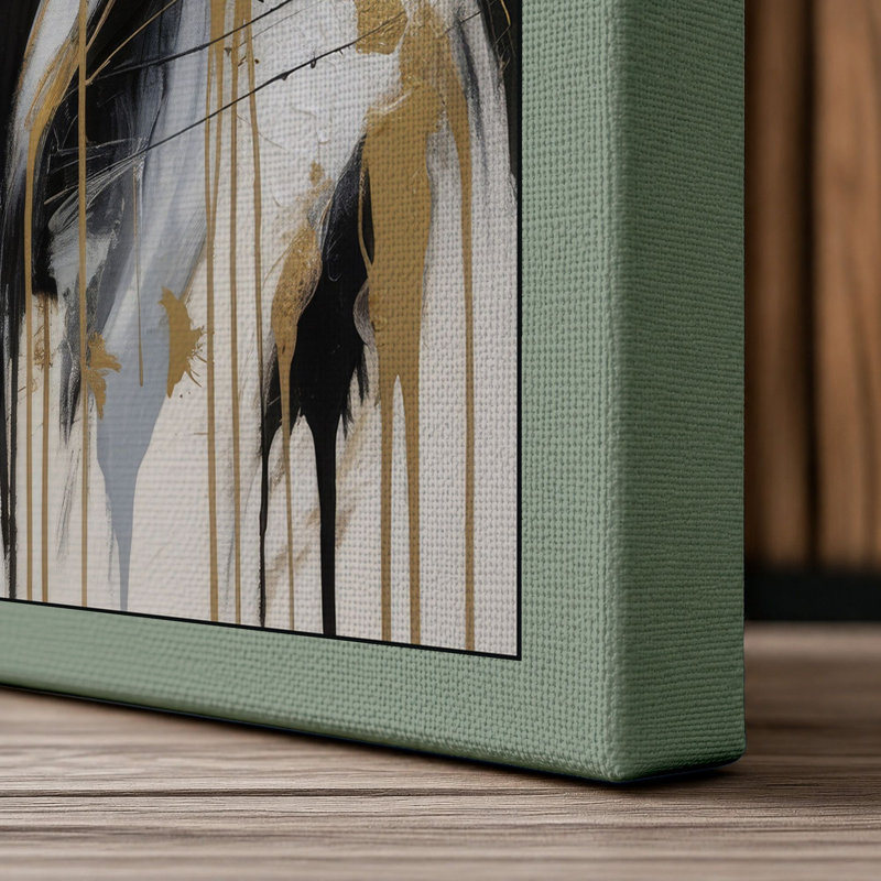Dissolution in Gold Modern - Wrapped Canvas, 30x20 - 76.2 x 50.8 cm, Sage Border