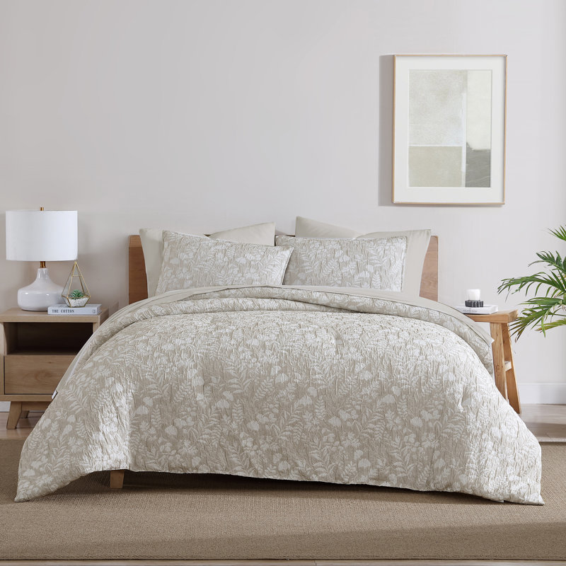  Ensemble d'édredon en jacquard froissé matelassé tissé à motif de feuilles DESIGN STU DVD