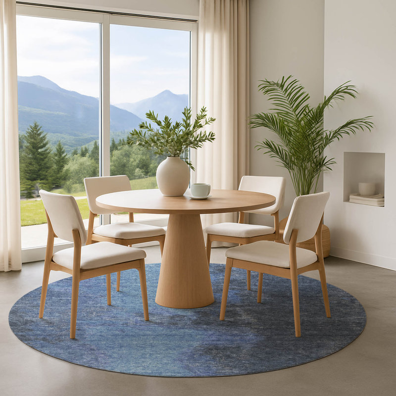 Premium Machine Washable Bucz AMF1742 Modern Rug, Round 8'