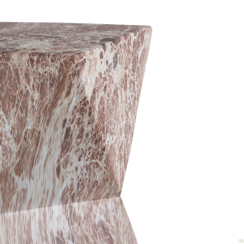 Tables de bout d'extérieur en ciment pour patio, table d'appoint de jardin en faux terrazzo, petite table d'appoint ronde moderne pour l'extérieur