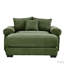 Très grand fauteuil 54,5 po en velours côtelé Cloud Cloud avec coussins décoratifs et repose-pieds, facile à assembler-116743596