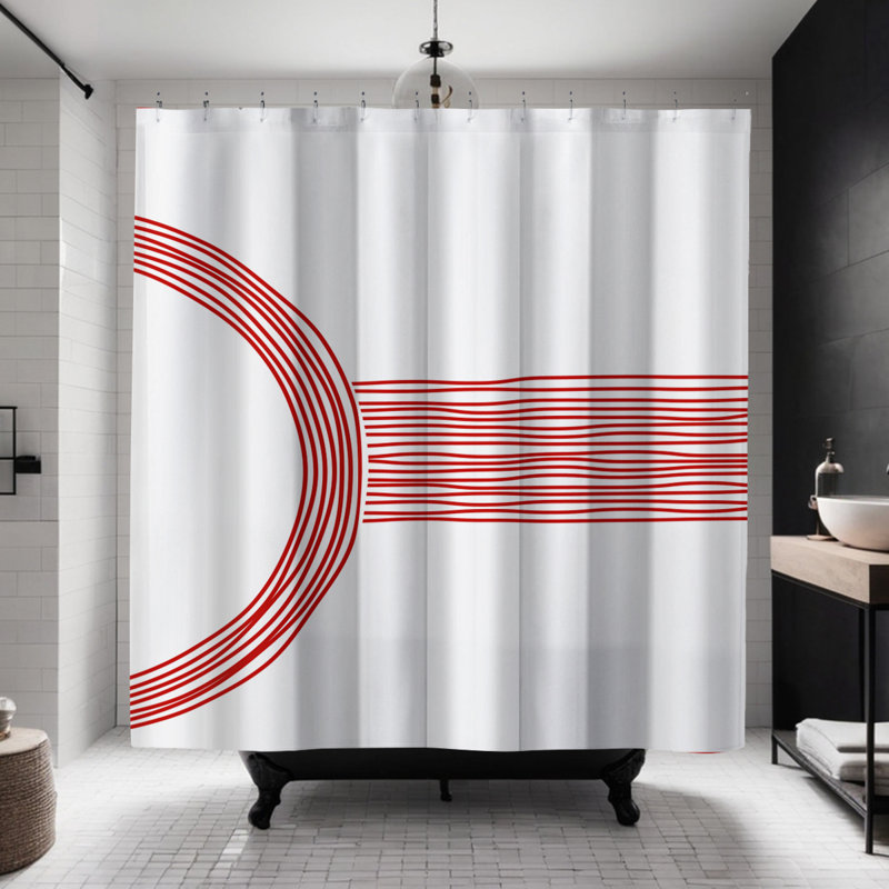 Rideau de douche Coco, Rouge