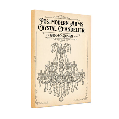 lustre en cristal avec accoudoirs postmodernes