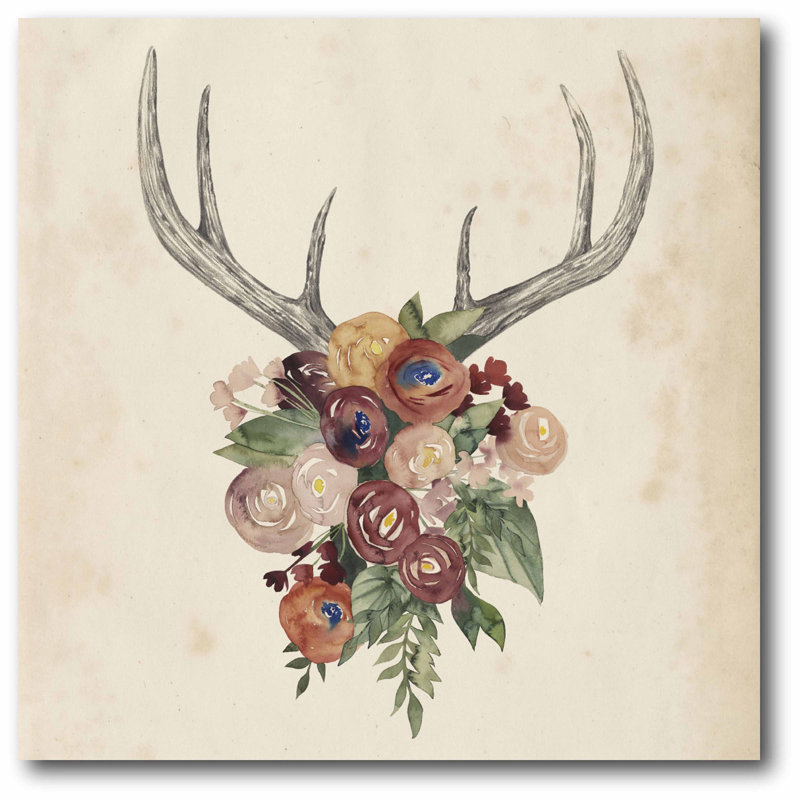 « fleur antlers i », reproduction d’impression sur toile tendue