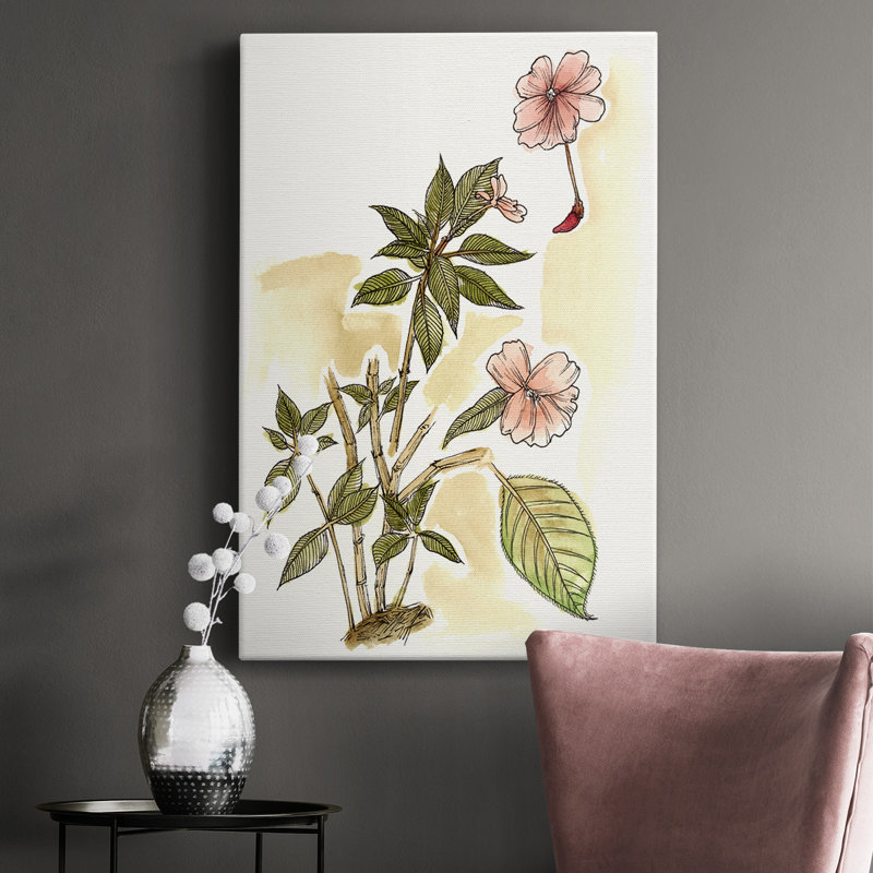 Impatiens Study, impression sur toile tendue, H 18 po x l 12 po x P 1 po