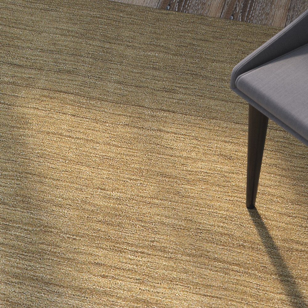 Nala Gold Hand-Tufted Wool Rug, Rectangle 10' x 13'