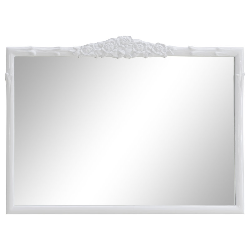 Miroir mural Aruther, Blanc lustré, 30 po x 40 po
