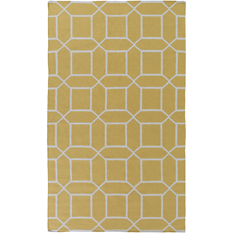Tapis blé tissé à la main Larksville, Rectangle 3 pi 6 po x 5 pi 6 po
