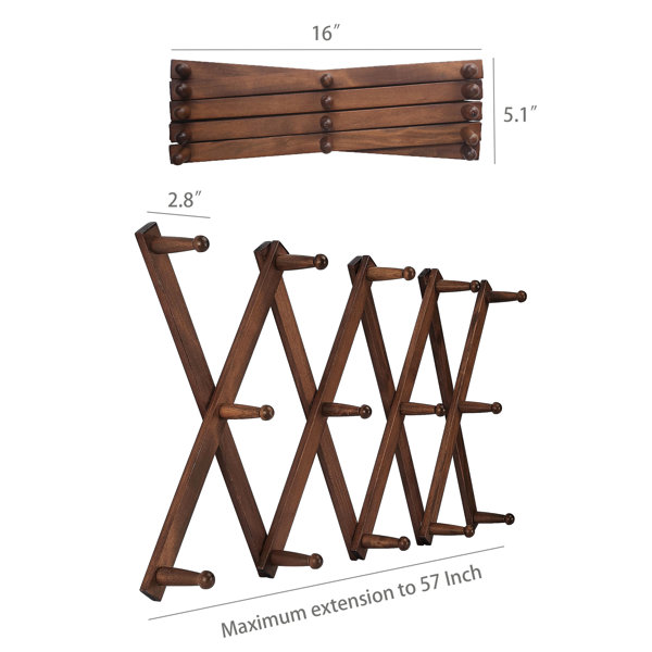 Gracie Oaks Lunar Solid Wood 6 - Hook Wall Mounted Hat Rack & Reviews