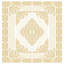 Tapis jaune / blanc en polyester fabriqué à la machine Dawna-2106565126