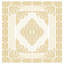 Tapis jaune / blanc en polyester fabriqué à la machine Dawna-2106565128