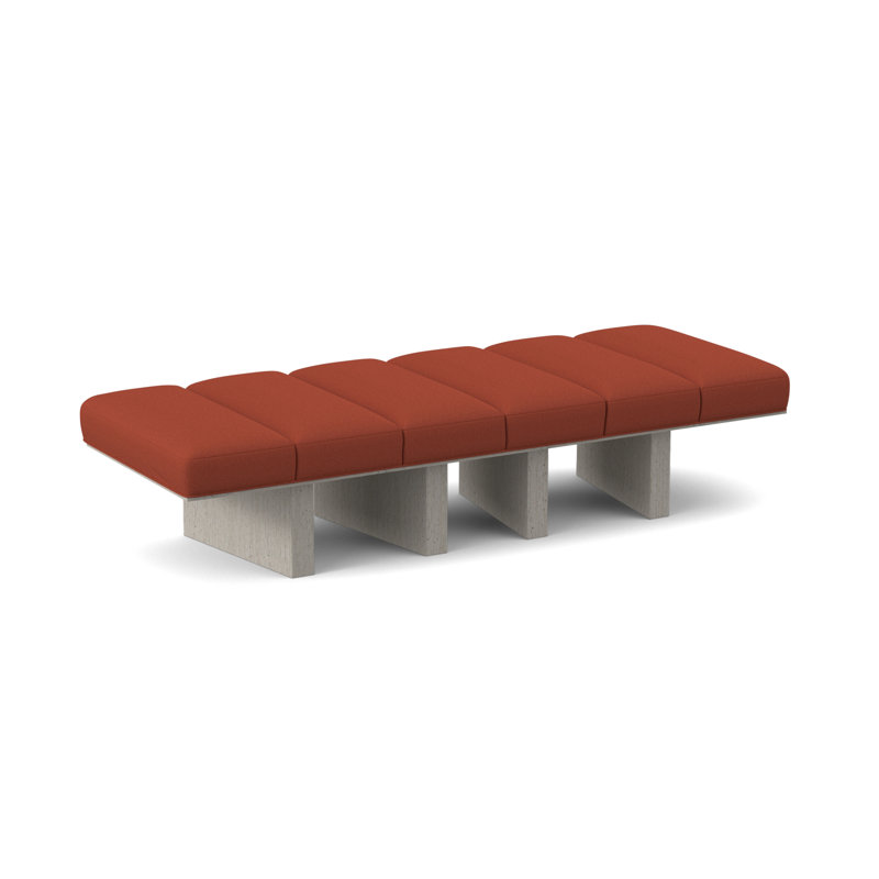Banc rembourré Oblique, Bisque, Margaret Tangelo