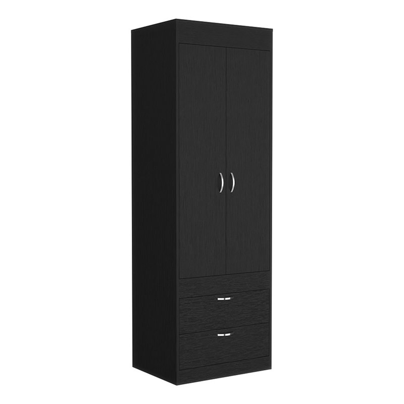 Armoire à deux tiroirs, Noir