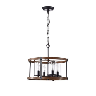 Lustre cylindrique à 4 lumières Fussell