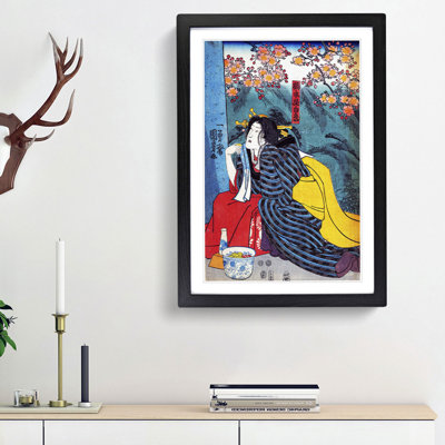Kneeling Woman by Utagawa Kuniyoshi - Picture Frame Art Print