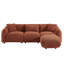 Canapé 3 places avec repose-pieds rembourré Modern Modern Mid Century Couch