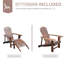 Chaise longue en bois avec - brun rustique robuste avec utilisation extérieure
