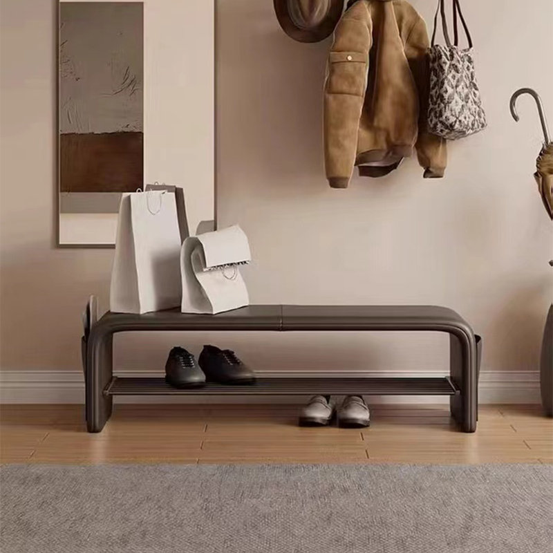 4 Pair Shoe Storage Bench, Noir