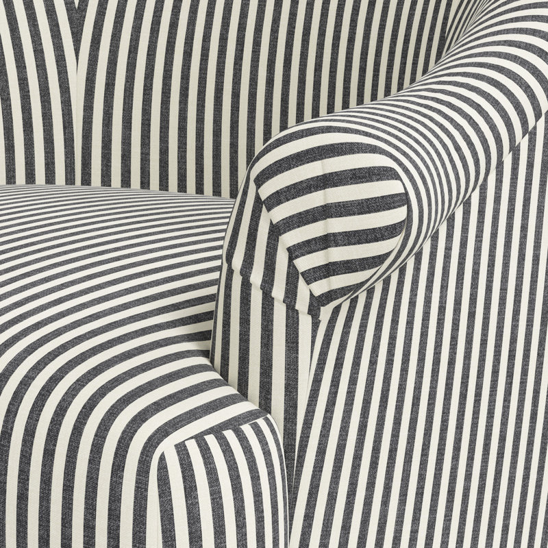Marie Swivel Chair, Jane Stripe Carbon