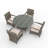 Abrihome 5-piece Outdoor Dining Set With Round Table In Pe Wicker And Cushions-518613546