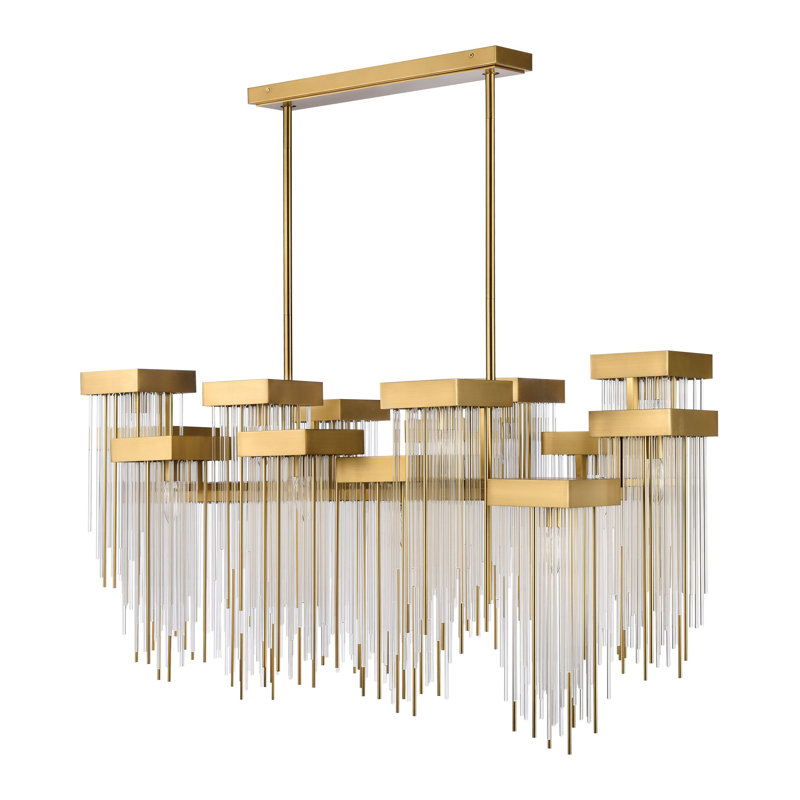 Waterfall 16 - Light Tiered Chandelier, Aged Brass