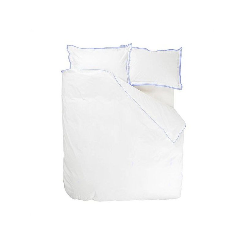 Astor Cotton Duvet Cover, Queen Duvet Cover, Charcoal/Dove