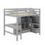 Lit mezzanine double avec bureau et tiroirs-663389748
