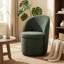 Fauteuil d'appoint rembourré pivotant avec dossier haut-1629528274