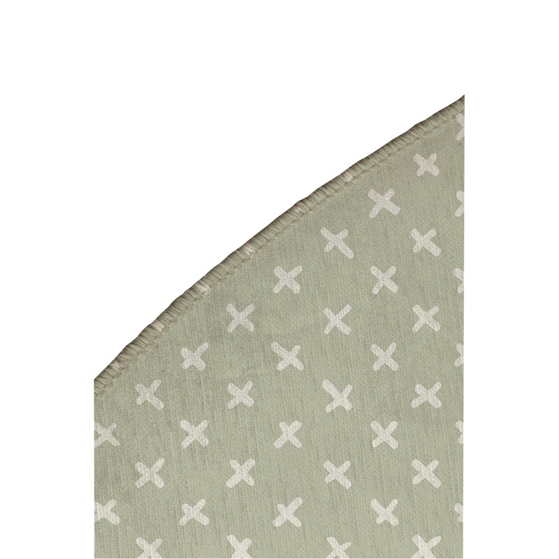 Tapis d'extérieur antidérapant Criss Cross, Rond 5 pi