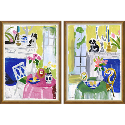 Keeping Room Set - Pink & Green Set by Dana Gibson