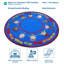 KidCarpet.com Main dans la main, tapis de cercle d'amis de 6 pi x 6 pi - classe 1, ignifuge, certifié Oeko-Tex, de qualité commerciale, tapis circulaire - bordure solide et durable