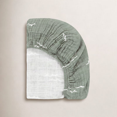 Ocean Waves Muslin Mini Crib Sheet