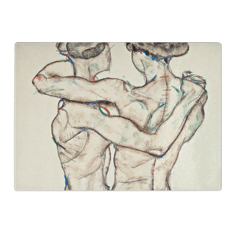 Naked Girls Embracing by Egon Schiele Chopping Board, 0.4cm H x 28.5cm W x 39cm L