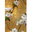 Papier peint floral, or, décoration murale élégante