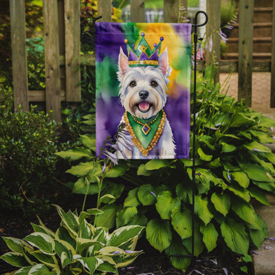 Double Sided 15.5'' H x 11.25'' W Polyester Mardi Gras Garden Flag