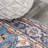 Huddleston Ornate Large Medallion Machine-Washable Blue/Beige Rug-1506339088