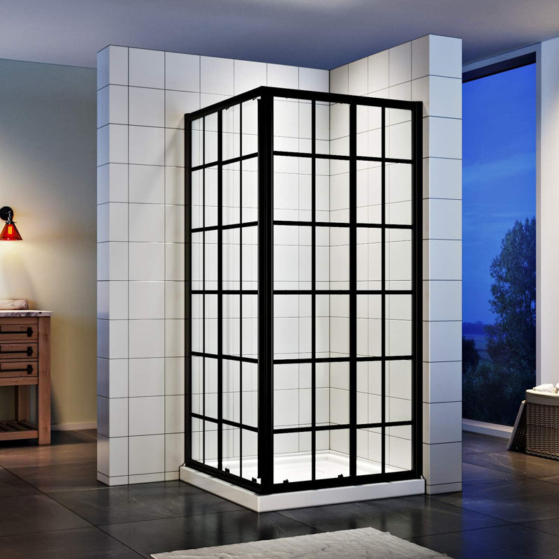 34" W X 34" D X 72" H Framed Square Shower Enclosure