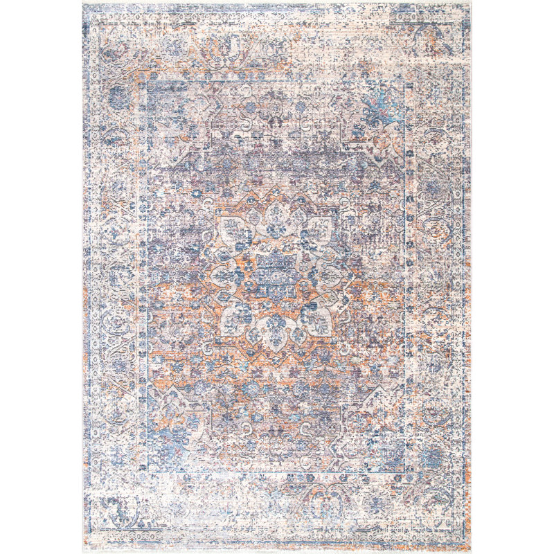 Grecia Viscose Oriental Indoor Rug, Rectangle 5'3" x 7'7"