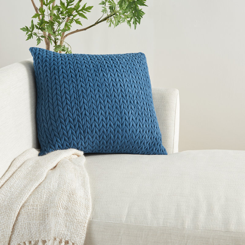 Groman Throw Pillow, Royal Blue, 14"x 20"