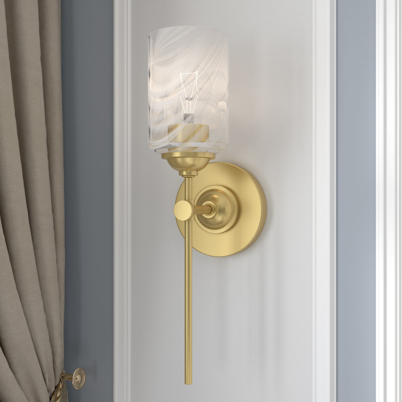Lakeville 1 - Light Steel Dimmable Wallchiere with Clear Glass Shade Wall Sconce