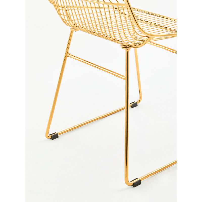 Kamini Patio Dining Side Chair, Gold
