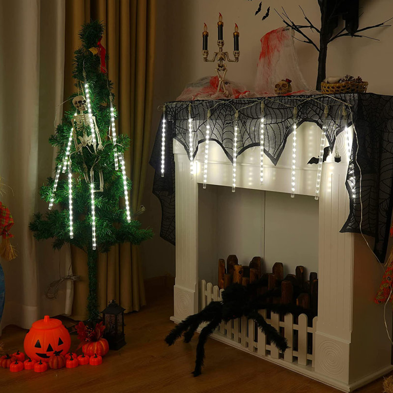 Meteor Shower 192 Light Solar String Lights, White