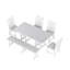 Ensemble de salle à manger rectangulaire pour 6 personnes 71 po Laguna-84058182