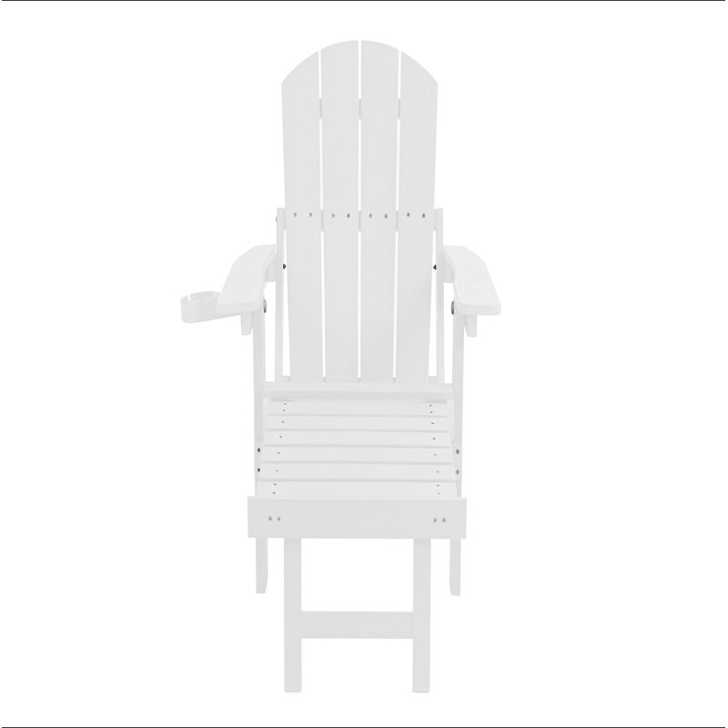 Lounge Chair White Color, Suitable For All Seasons: Outdoor Lounge Chair, Made Of Sturdy HIPS Material, Equipped With 304 Stainless Steel Accessories.
