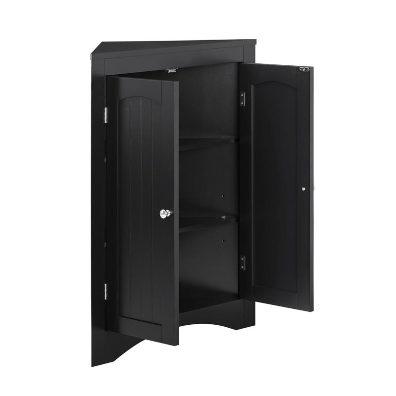 Bathroom Corner Cabinet (Black)